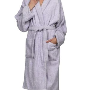 NEW SUPERIOR Cotton Unisex Terry Bathrobe, Soft SPA Size XL Lavender